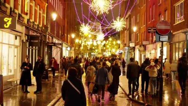 Siedem Tarcz Boże Narodzenie Londynie Piękne Miejsce London Zjednoczone Królestwo — Wideo stockowe