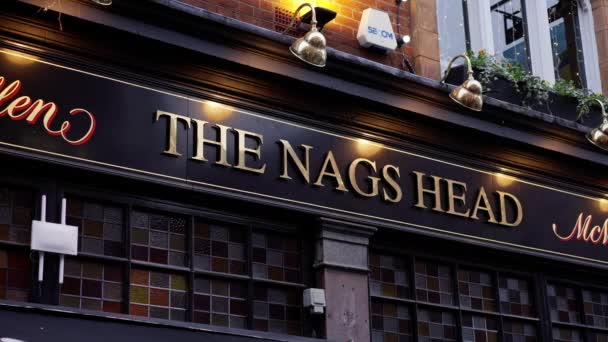Nags Head Pub Londonban Utazási Fotózás — Stock videók
