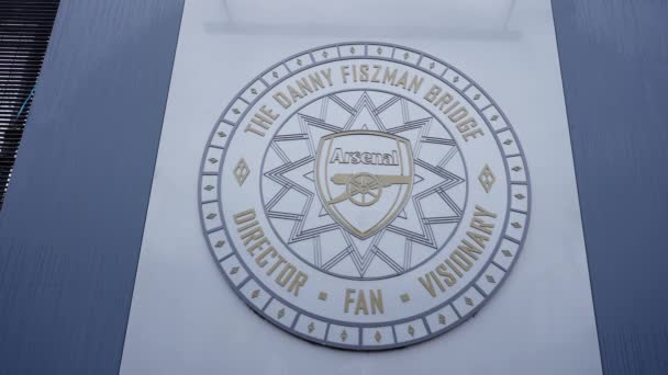 Emirates Stadyumu Arsenal London Futbol Kulübünün Evi Seyahat Fotoğrafçılığı — Stok video