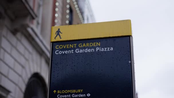 Covent Garden Piazza Londynie Podróże — Wideo stockowe
