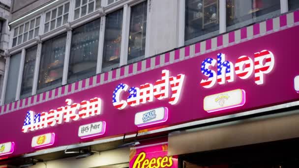 American Candy Shop London Londra Regno Unito Dicembre 2022 — Video Stock