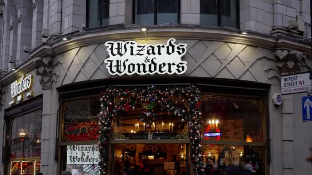 Магазин Чарівників Чудес Лондоні Лондоні United Kingdom December 2022 — стокове відео