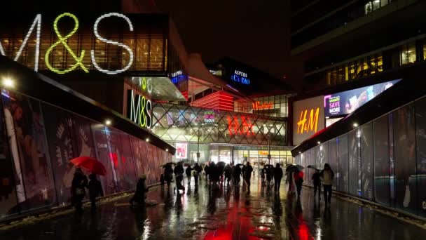 Westfield London Stratford Shopping Mall Travel Photography — Stock video