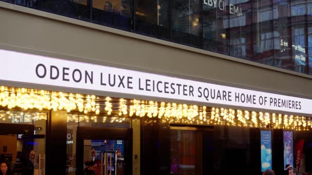 Odeon Luxe Leicester Square Film — стокове відео