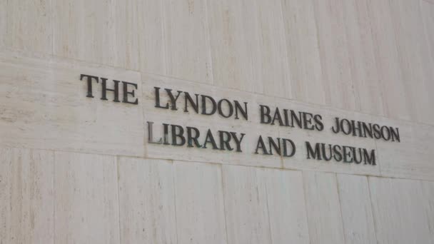 Lbj Lyndon Baines Johnson Library Museum Austin Travel Photography — Stok video