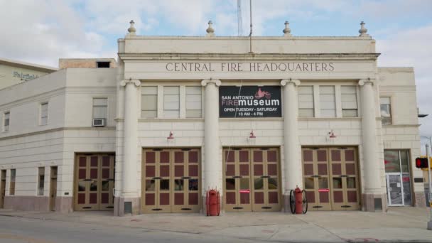 Central Fire Headquarters Museum San Antonio Texas Travel Photography — Stok video