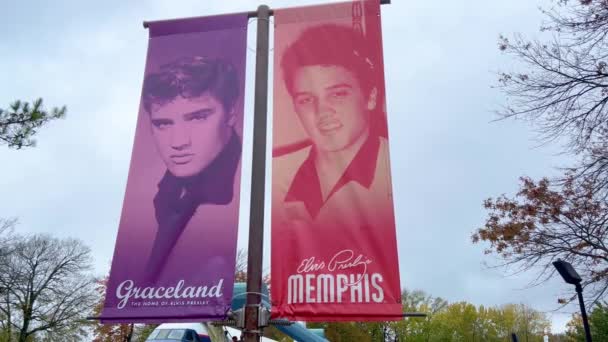 Elvis Presley Museum Graceland Memphis Memphis Usa November 2022 — Video
