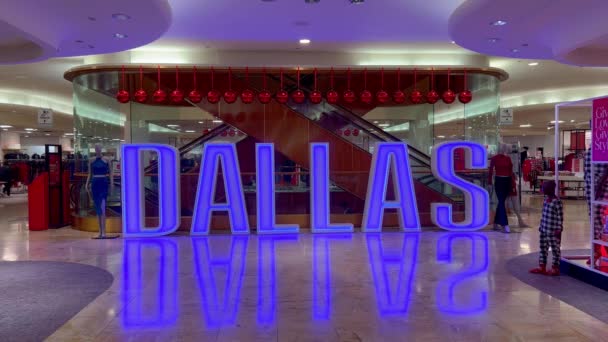 Centrum Handlowe Dallas Galleria Dallas Usa Październik 2022 — Wideo stockowe