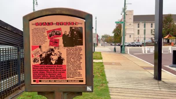 Walking Legendaris Beale Street Memphis Memphis Usa November 2022 — Stok Video