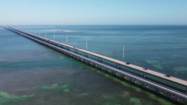 The bridges between the Keys in South Florida - aerial view