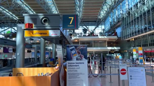 Αεροδρόμιο Αμβούργου Πόλη Του Αμβούργου Γερμανία Μαΐου 2022 — Αρχείο Βίντεο