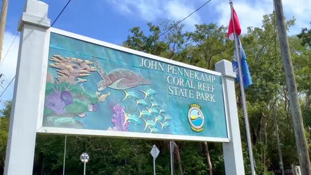John Pennecamp Coral Reef State Park Key Largo Florida Keys — Stockvideo