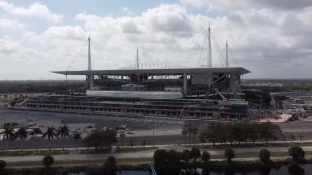 Hard Rock Stadium Miami Gardens Home Miami Dolphins Miami Usa — Stok video