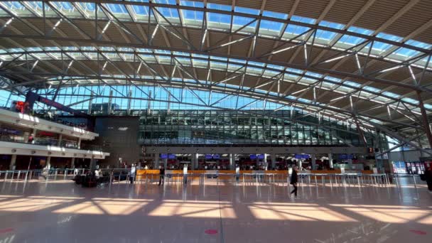Αεροδρόμιο Αμβούργου Πόλη Του Αμβούργου Γερμανία Μαΐου 2022 — Αρχείο Βίντεο