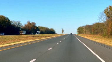 POV driving on a highway - LITTLE ROCK, USA - NOVEMBER 05, 2022