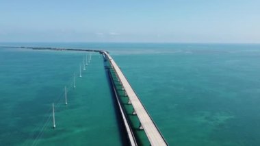 The bridges between the Keys in South Florida - aerial view