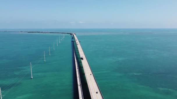 Den Vackra Florida Keys Från Ovan Antenn Utsikt — Stockvideo
