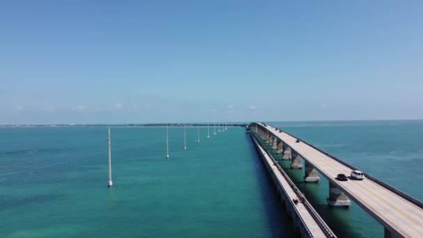 佛罗里达南部各主要地区之间的桥梁 空中景观 — 图库视频影像