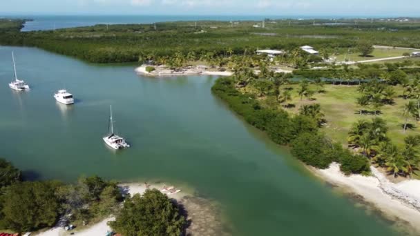 从空中俯瞰美丽的佛罗里达群岛 — 图库视频影像