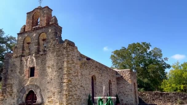 San Antonio Missions Mission Espada San Antonio Usa October 2022 — Stok video