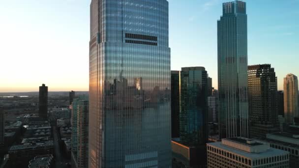 Jersey City Goldman Sachs Building Aerial View Drone Photography — Wideo stockowe