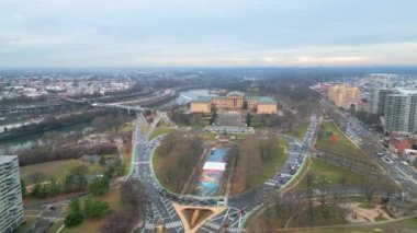 Museum of Art in Philadelphia - aerial view - drone photography