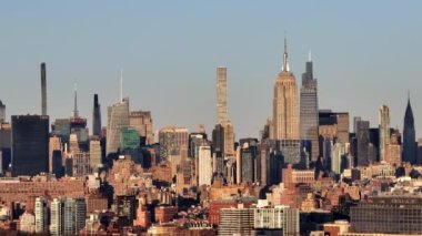 Aerial view over Midtown Manhattan in New York City - NEW YORK, UNITED STATES - FEBRUARY 15, 2023