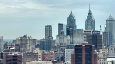 Skyline of Philadelphia - aerial view - drone photography