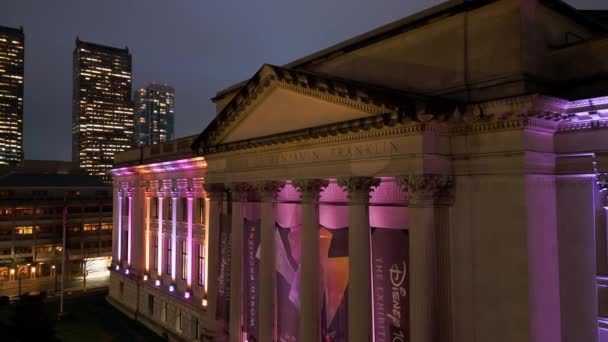 Franklin Enstitüsü Philadelphia Müzesi Philadelphia Şehri Pennsylvania Şubat 2023 — Stok video