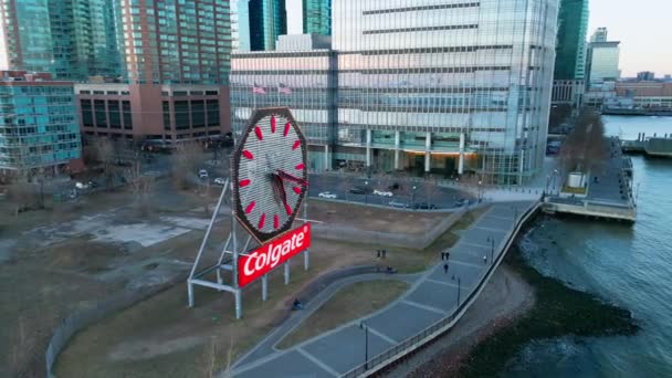 Famous Colgate Clock Jersey City New York United States February — 비디오