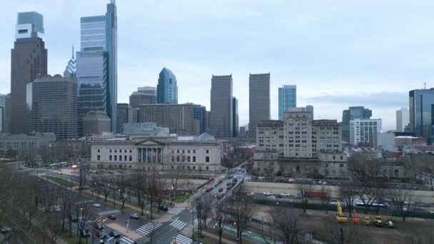 City Philadelphia Air View Drone Photography — стокове відео