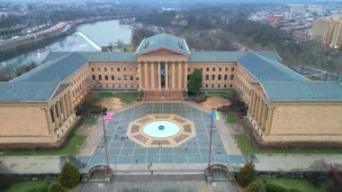 Museum of Art in Philadelphia - aerial view - drone photography