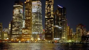 The skascrapers of Hudson Yards in Manhattan by night - travel photography