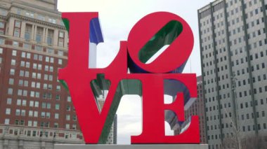 Aşk Parkı Philadelphia 'da aşk işareti - PHILADELPHIA, Birleşik Devletler - 16 Şubat 2023