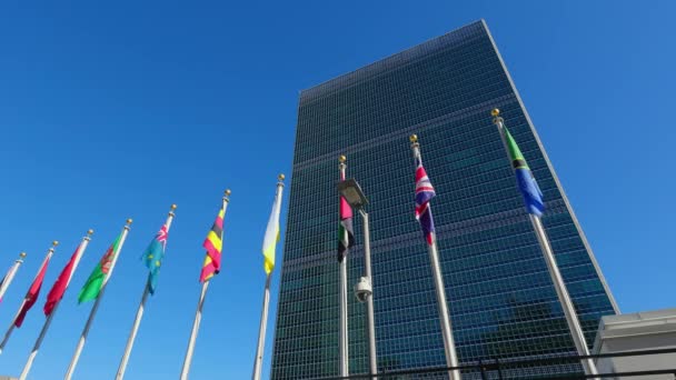 Sede Las Naciones Unidas Nueva York Nueva York Estados Unidos — Vídeos de Stock