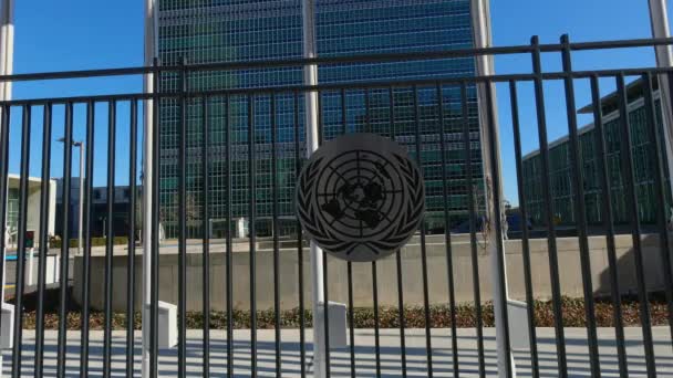 Förenta Nationernas Högkvarter New York New York Förenade Staterna Ruari — Stockvideo