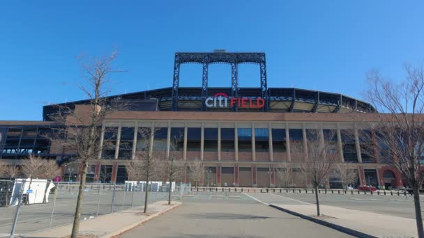 Citifield Stadium Heimat Der New York Mets New York Vereinigte — Stockvideo