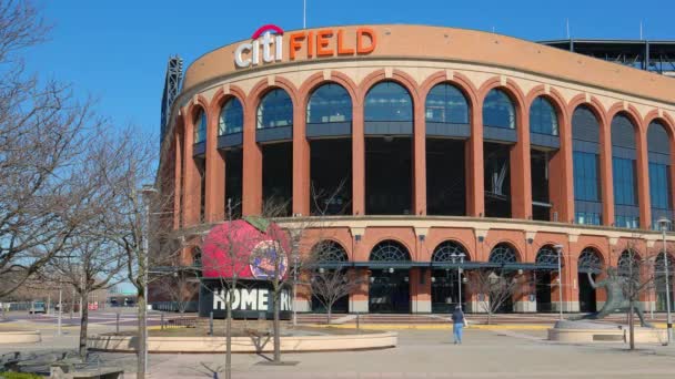 Citifield Stadium Siedziba New York Mets Nowość York Stany Zjednoczone — Wideo stockowe