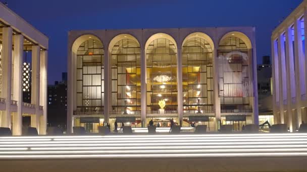 Metropolitan Opera New York Also Called Met New York City — стоковое видео