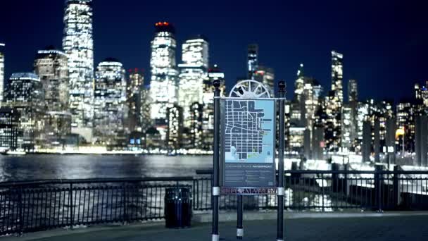 Pier Exchange Place Jersey City New York City United States — стоковое видео
