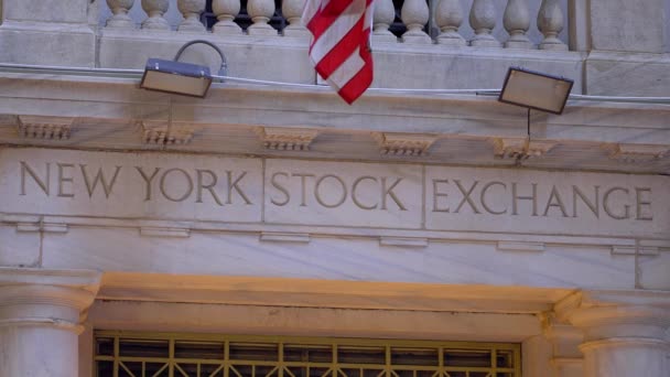 New York Stock Exchange Nyse Manhattan New York City United — Stok Video