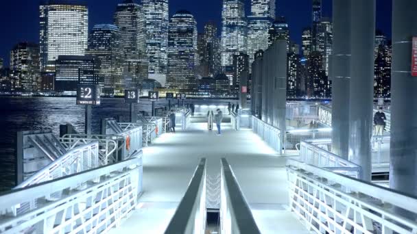 泽西市交换站码头 美国纽约州纽约市 2023年2月14日 — 图库视频影像