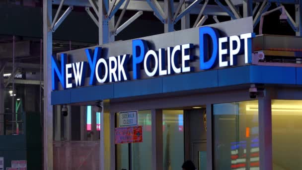 New York Police Department Times Square New York City United — Vídeo de Stock