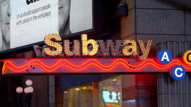 Times Square Subway Station New York New York City United — Vídeo de stock