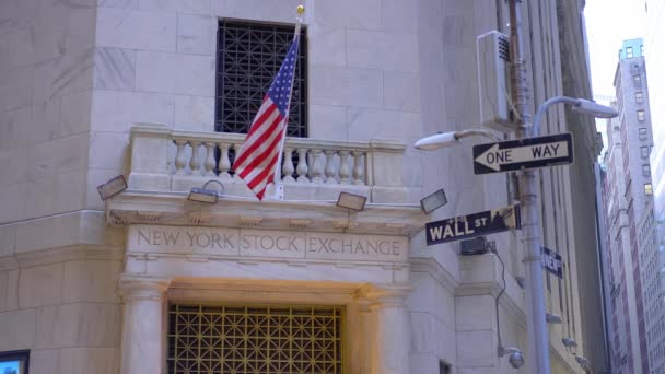New York Stock Exchange Nyse Manhattan New York City United — стокове відео