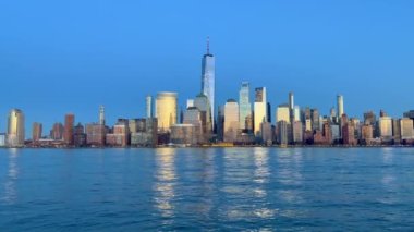 Manhattan 'ın Skyline' ı - New Jersey 'den manzara - Amerika Birleşik Devletleri' nin seyahat fotoğrafları
