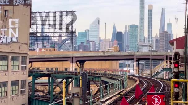 Trasy Metra New Yorku New York United States America February — Stock video