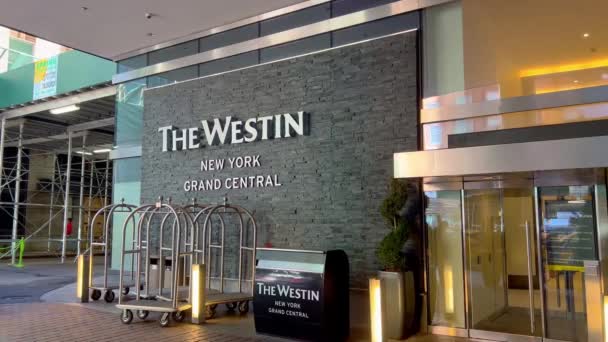Westin New York Hotel Nueva York Estados Unidos América Febrero — Vídeo de stock