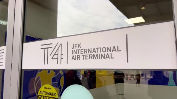 Jfk Airport Terminal New York Vereinigte Staaten Von Amerika Februar — Stockvideo