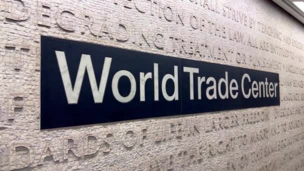 World Trade Center Subway Station New York United States America — Wideo stockowe
